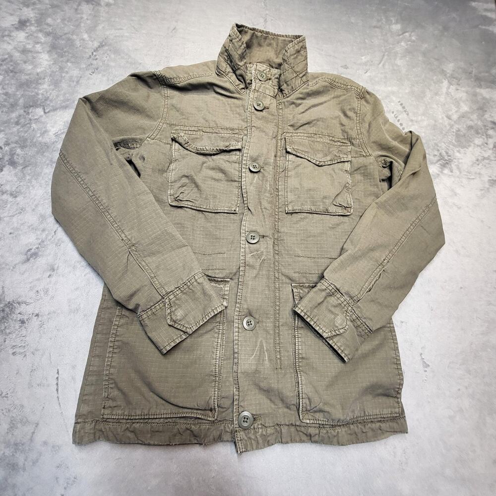 American Eagle Outfitters Jacket Womens XS Green Military Collared Pockets Lined